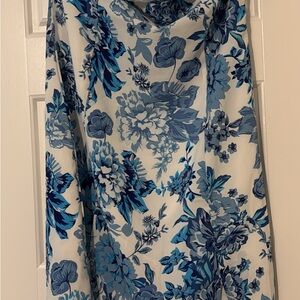 Floral Blue and White Women's Dress